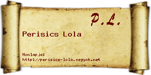 Perisics Lola névjegykártya